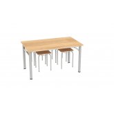 Стол обеденный школьный с 4 табуретами, гр.4